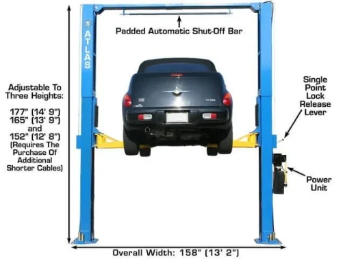 Atlas PV12PX 12,000 lb Overhead 2-Post Lift - Image 5