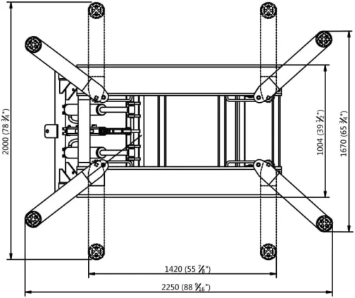 APlusLift 6600LB Portable Mid-Rise Scissor Lift 110V Power HW-SL6600X - Image 5