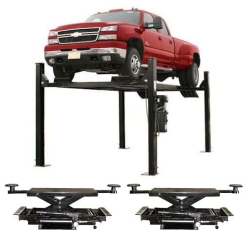 Atlas Garage Pro 9000 Four Post Lift + RJ35 Sliding Jacks Combo