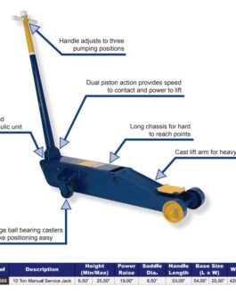 Hein-Werner 10-Ton Long Chassis Service Jack