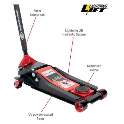 AFF 3.5 Ton Lightning Lift Floor Jack with Two-Piece Handle - Image 2