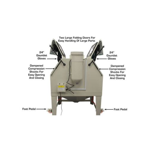 Atlas 1200 Extra Large Sandblast Cabinet with Vacuum - Image 3