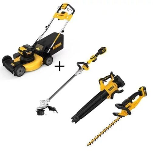 Dewalt 20V MAX 21.5 in Walk Behind Lawn Mower Kit, Hedge Trimmer Kit - Image 3