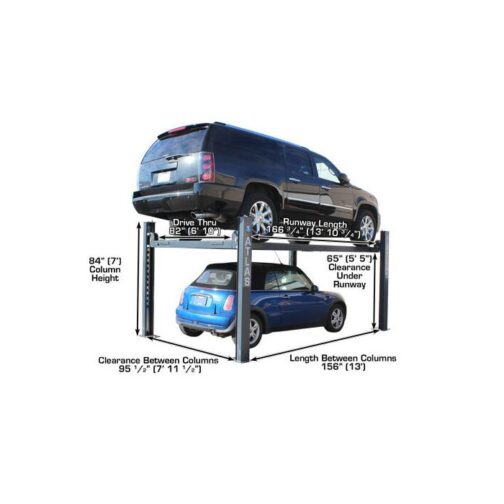 AtlasPremium Portable Four Post Lift + Sliding Jacks Combo - Image 5