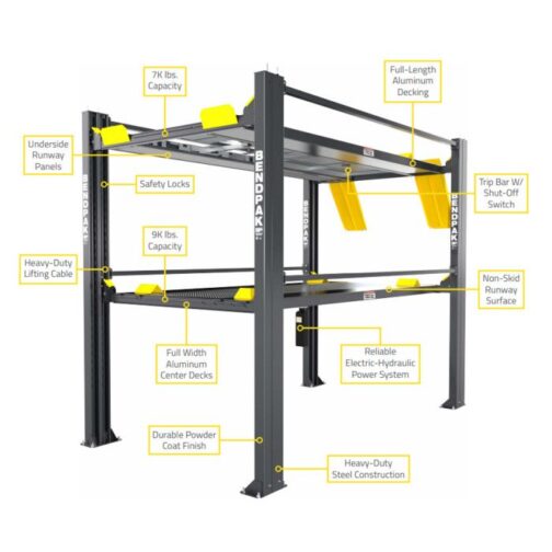 BendPak HD-973PX Tri-Level Parking Lift Extended - Image 3