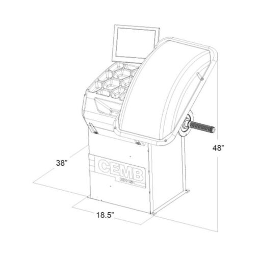 CEMB EZ15 3D Data Entry Wheel Balancer - Image 2