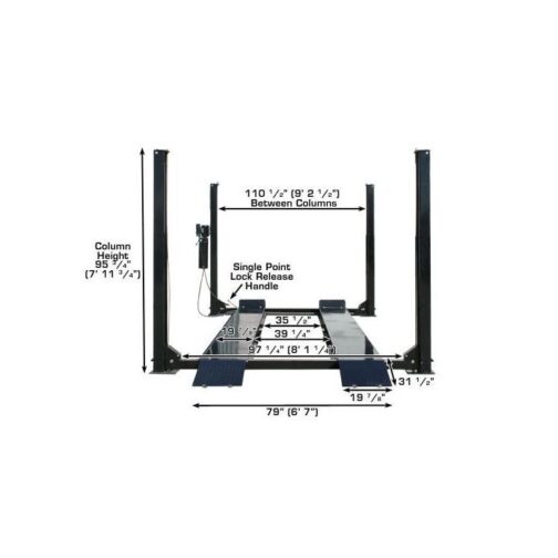 Atlas Garage Pro 9000 Four Post Lift + RJ35 Sliding Jacks Combo - Image 5