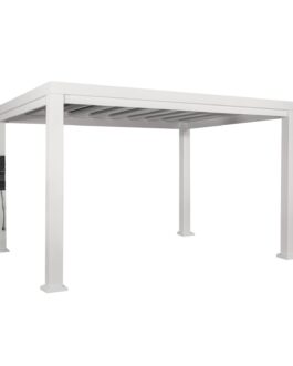 14×12 Windham Modern Steel Pergola With Sail Shade Soft Canopy