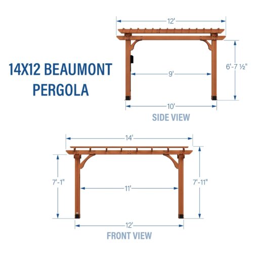 14x12 Beaumont Pergola - Image 11