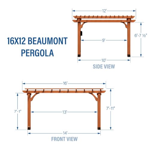 16x12 Beaumont Pergola - Image 11