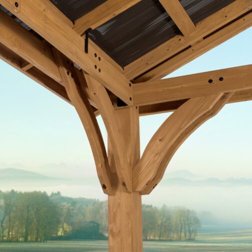 12x10 Arlington Gazebo with Electric - Lt Brown - Image 10