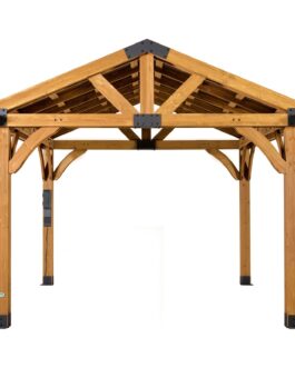 12×10 Arlington Gazebo with Electric – Lt Brown