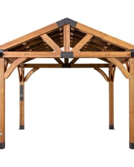 12×12 Arlington Gazebo with Electric – Lt Brown