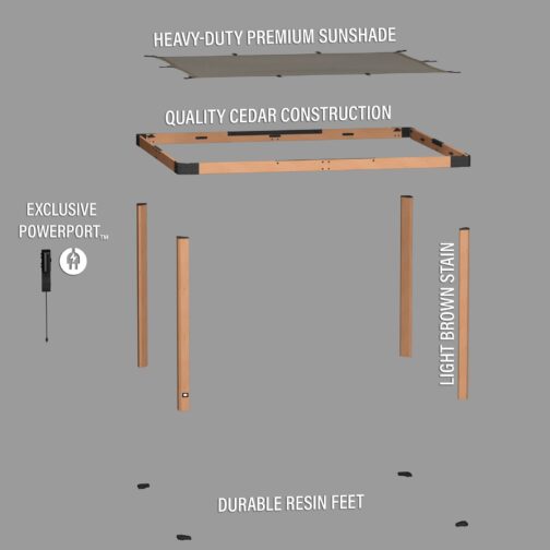 12x10 Brendan Sail Shade Pergola - Image 14