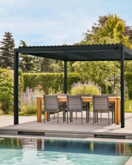 16×10 Sarasota Steel Louvered Pergola