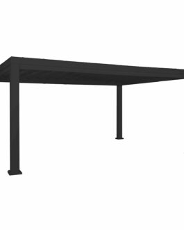 16×12 Trenton Modern Steel Pergola With Sail Shade Soft Canopy