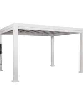 12×10 Windham Modern Steel Pergola With Sail Shade Soft Canopy