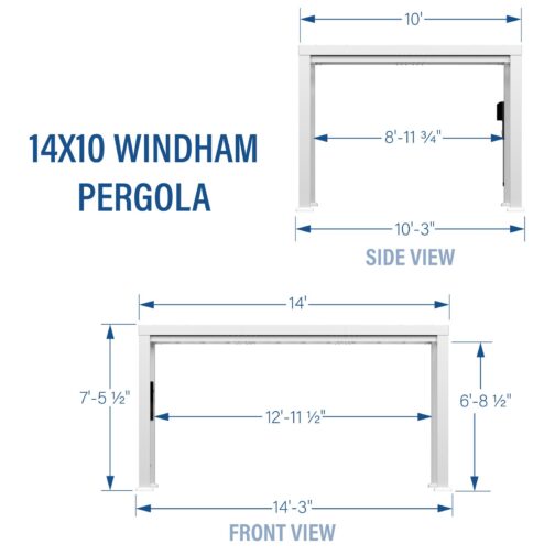 14x10 Windham Modern Steel Pergola With Sail Shade Soft Canopy - Image 11