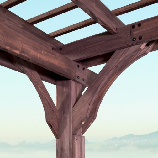 14x10 Somerville Pergola - Walnut Stain - Image 7