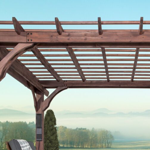 14x10 Somerville Pergola - Walnut Stain - Image 10