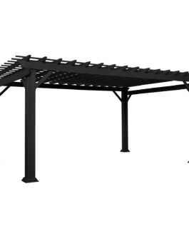 16×12 Stratford Traditional Steel Pergola With Sail Shade Soft Canopy