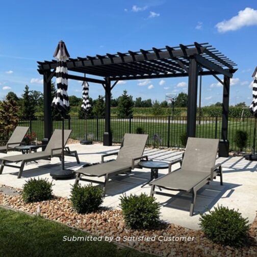 14x12 Stratford Traditional Steel Pergola With Sail Shade Soft Canopy - Image 4