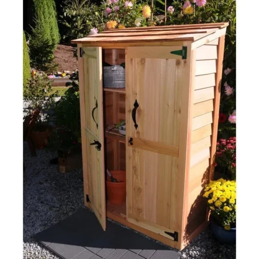 4 ft. W x 2 ft. D Garden Chalet Cedar Wood Tool Shed