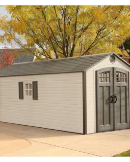 D Plastic Storage Shed 8 ft. W x 20 ft