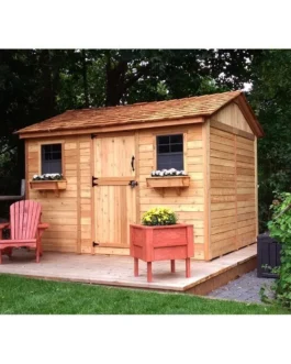 12 ft. W x 8 ft. D Cabana Cedar Wood Garden Shed