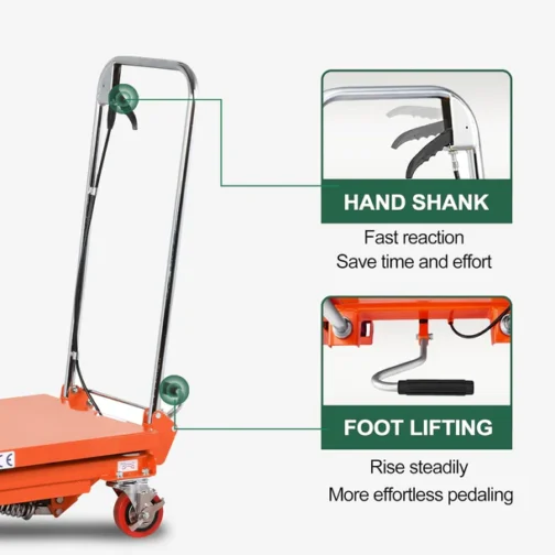 Double Scissor Lift Table Cart 330lbs. 43.3" Lifting Height - Image 3