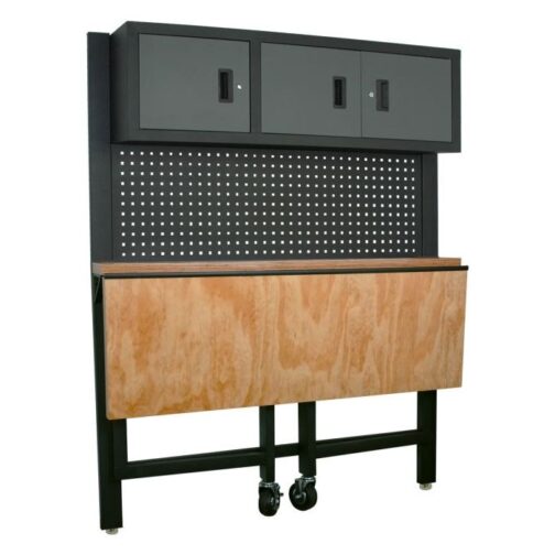 Homak 59" Collapsible Garage Series 3 Door Workstation