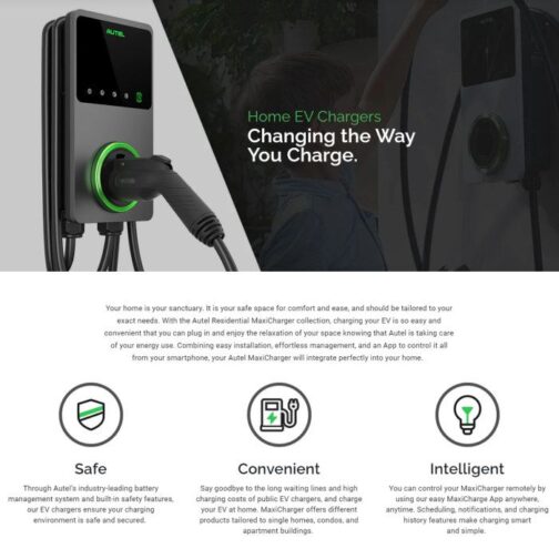 Autel MC40AP6S NEMA 6-50 Side Holster AC Wallbox EV Charger - Image 4