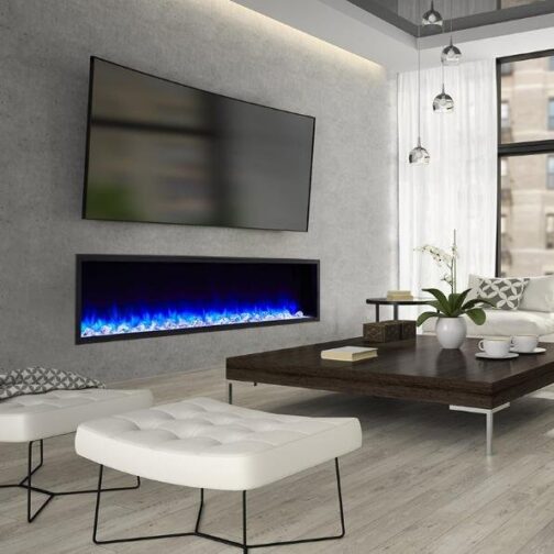 SimpliFire Scion 78 Inch Wall Mounted Electric Fireplace