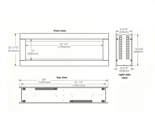Napoleon Clearion Elite 60 Inch See Through Electric Fireplace - Image 2