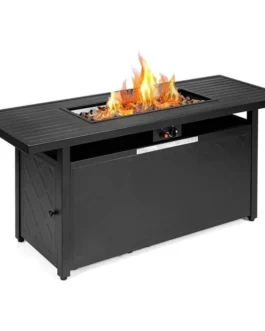 57″ Rectangular Propane Fire Pit Table, 50000 BTU Outdoor Gas Fire Table