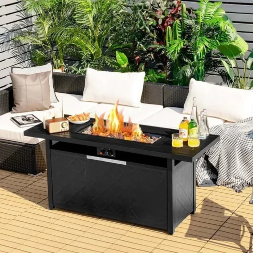 57″ Rectangular Propane Fire Pit Table, 50000 BTU Outdoor Gas Fire Table - Image 3