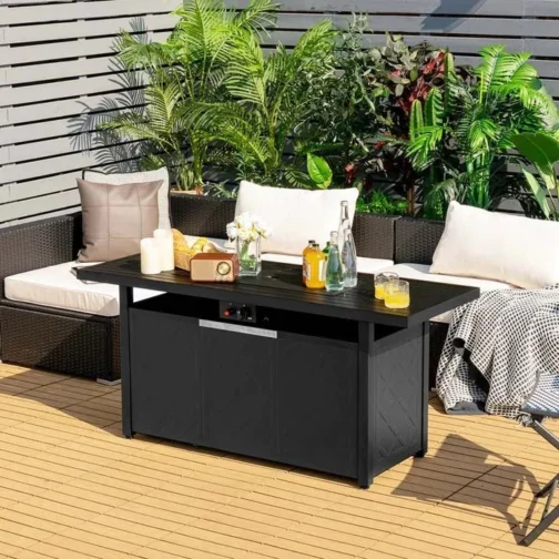 57″ Rectangular Propane Fire Pit Table, 50000 BTU Outdoor Gas Fire Table - Image 4