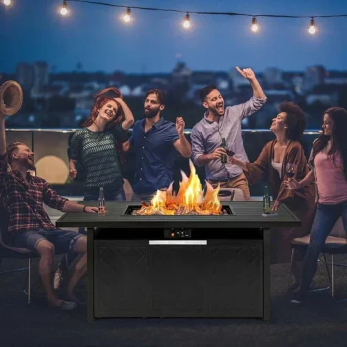 57″ Rectangular Propane Fire Pit Table, 50000 BTU Outdoor Gas Fire Table - Image 5
