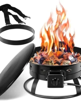 19″ 58000BTU Firebowl Outdoor Portable Propane Gas Fire Pit