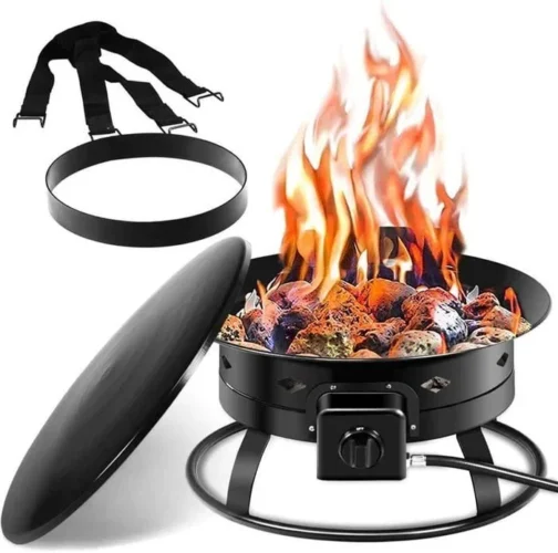 19″ 58000BTU Firebowl Outdoor Portable Propane Gas Fire Pit