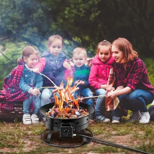 19″ 58000BTU Firebowl Outdoor Portable Propane Gas Fire Pit - Image 4