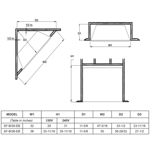 SimpliFire 36 Electric Built-In Fireplace - Image 2