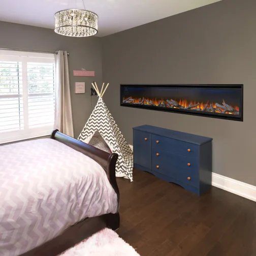 Napoleon AlluraVision 74 inch Deep Wall Mounted Electric Fireplace - Image 4