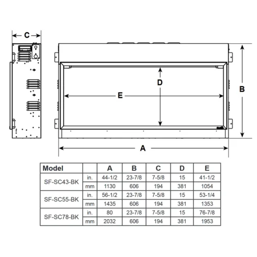 SimpliFire Scion 55 Inch Wall Mounted Electric Fireplace - Image 4