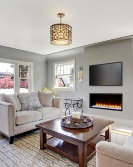 SimpliFire Scion 43 Inch Wall Mounted Electric Fireplace