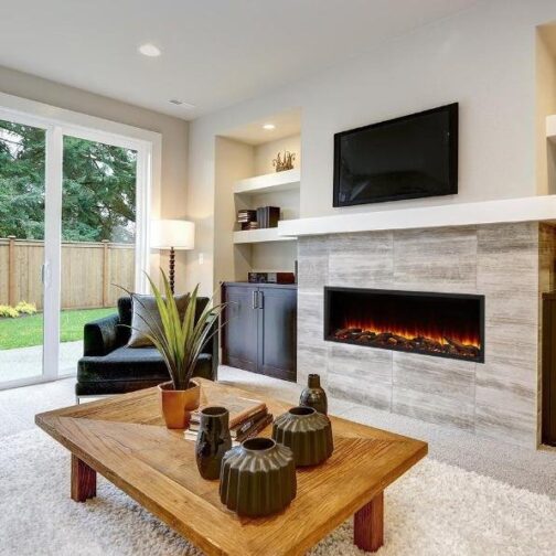 SimpliFire Scion 55 Inch Wall Mounted Electric Fireplace - Image 3