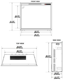 Napoleon Element 36 Built-in Electric Fireplace