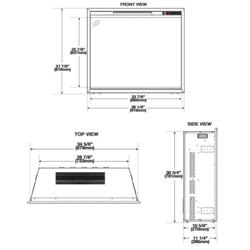 Napoleon Element 36 Built-in Electric Fireplace - Image 2