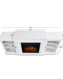 Frederick 4,780 BTU / 1,500W 72 Inch Wide Media Console Electric Fireplace with Remote Control