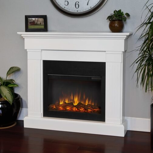 48 Inch Wide 5100 BTU / 1400W Free Standing Mantel Electric Fireplace - Image 3